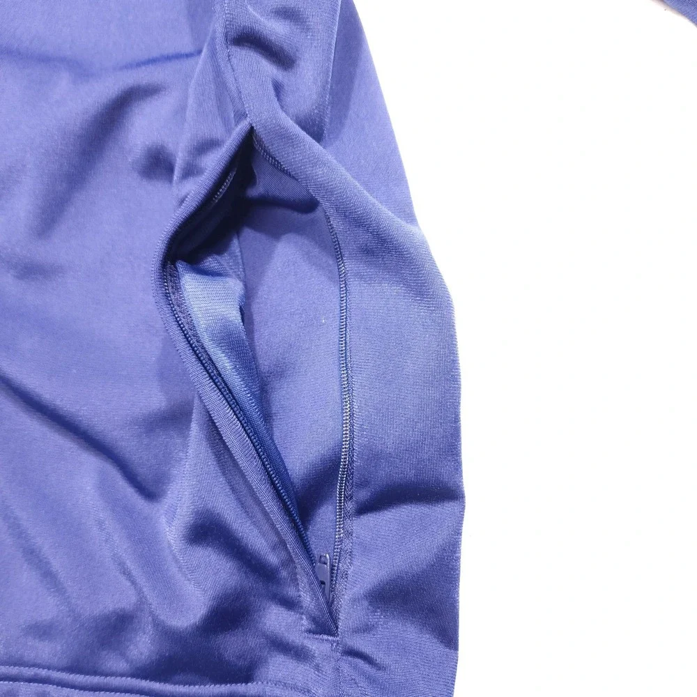adidas Track Jacket Mens M Blue Full Zip Stand Collar Zip Pockets